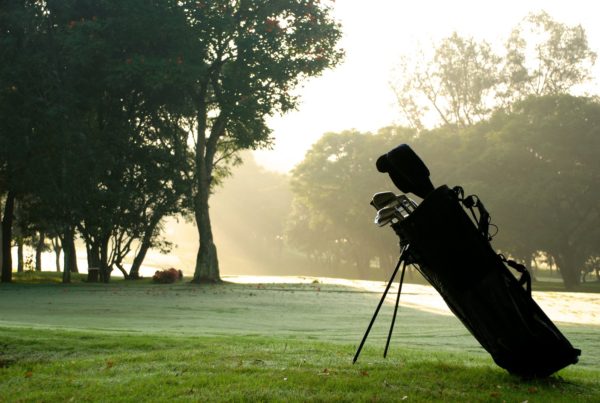 playing golf in winter